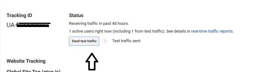 Google Analytics - Send Test Traffic